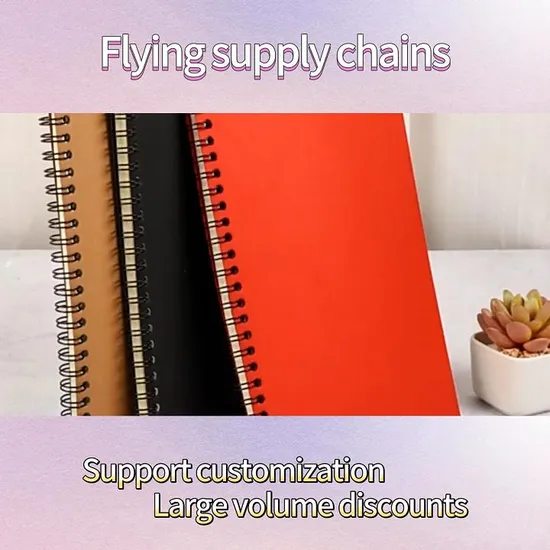 Custom Leather Notebook Printed Agenda Planner Journal Notebook with Metal Ring Binding