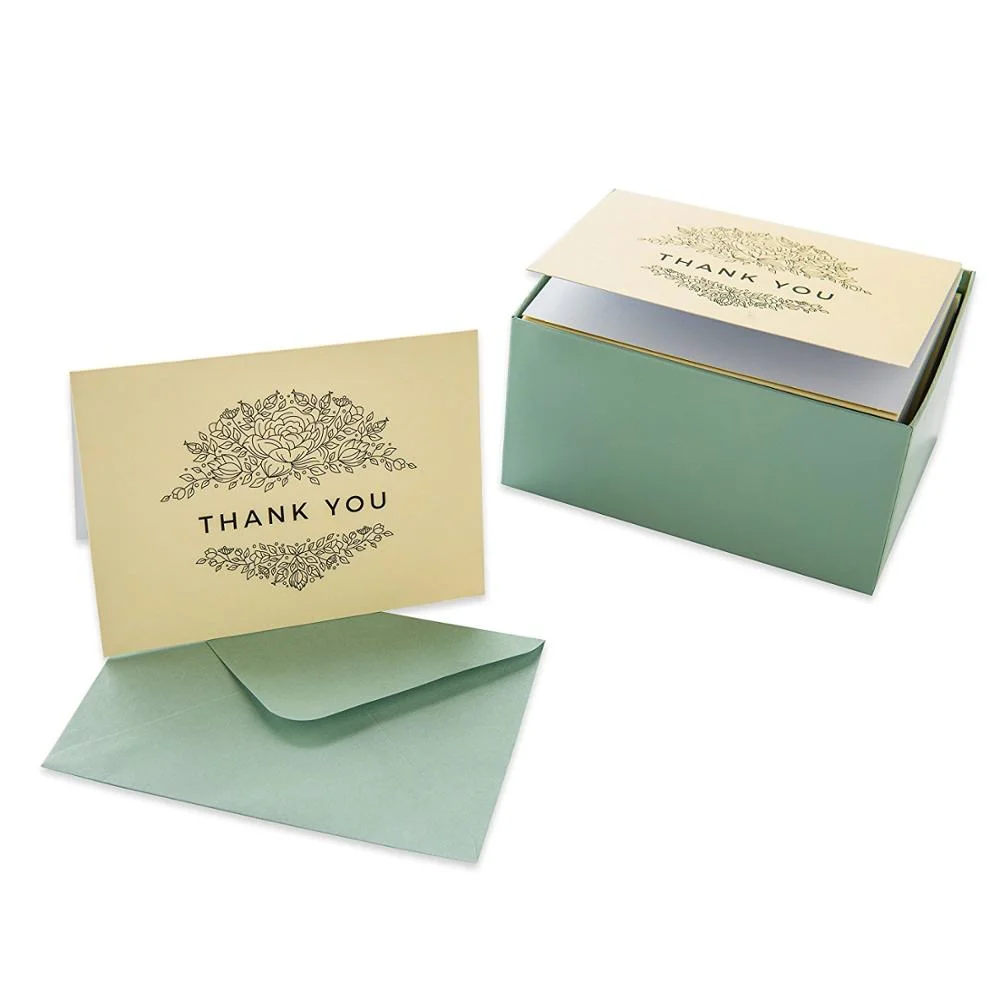 4 X 6 Customized Design Birthday Greeting Thank You Cards with Envelopes