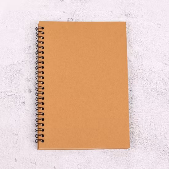 Custom Leather Notebook Printed Agenda Planner Journal Notebook with Metal Ring Binding