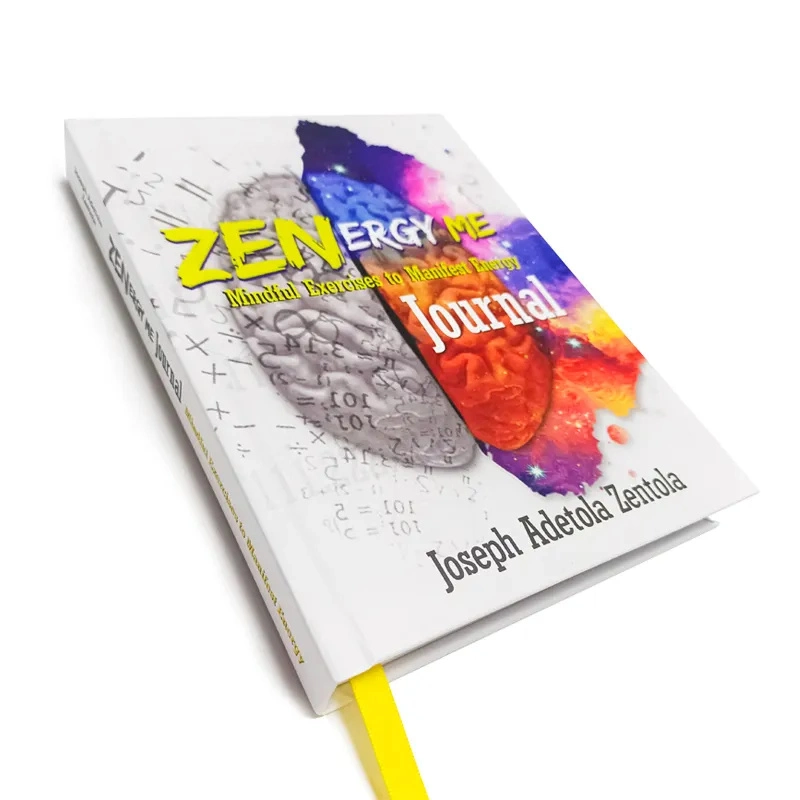 Custom Printing Zen Ergy Me Journal Luxury White Hardcover Journal Agenda Organizer Planner